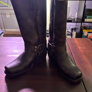 Elegant Brown Heeled Riding Boots